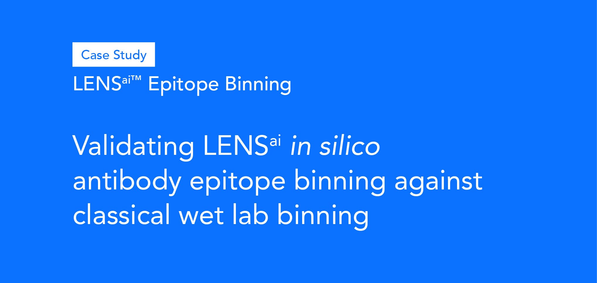 LENS<sup>ai™</sup> Epitope Binning